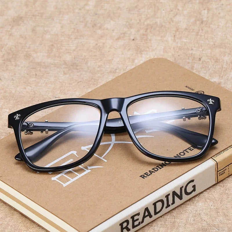 2025 New Fashion Simple Rectangle Frame Women Reading Glasses Resin Read Eyeglasses Eyewear Gothic Blue Light Blocking Glasses